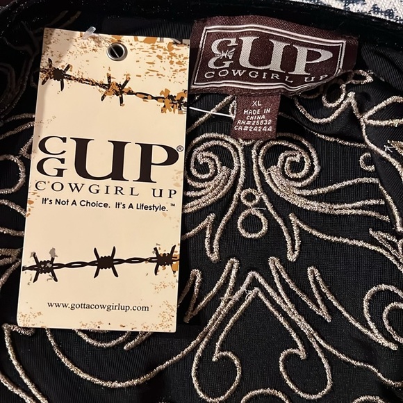 NWT Ranch & Home COWGIRL UP WOMEN'S FRINGE BLACK CARDIGAN SWEATER XL - Picture 3 of 5